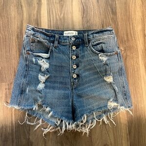 Abercrombie & Fitch Ultra High Rise Mom Jean Shorts